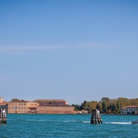 Vu sur San Giorgio Maggiore depuis le Fondamenta a Zaterre Al Ponte Longo