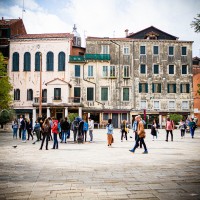 Campo di Ghetto Nuevo. Yom Kippour les magasin et les café du quartier juif de Venise sont évidément tous fermés.